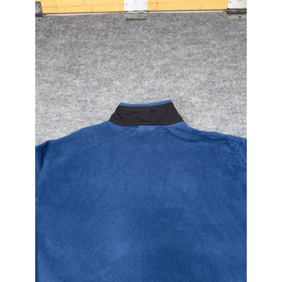 Vintage 90's Columbia Pullover Fleece Snap T Mens XL Blue Black USA Made - Picture 15 of 16
